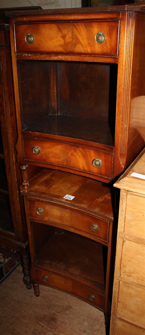 Pair mahogany bedside cupboards